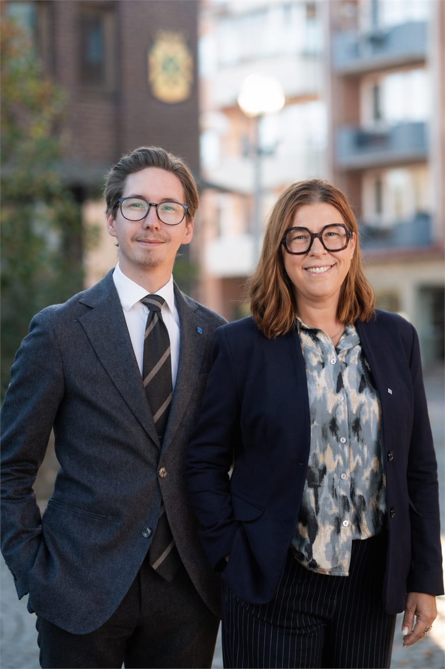 Simon Berneblad Mandegård och Erika Heil Utbult, toppkandidater för Kristdemokraterna i Hässleholm.